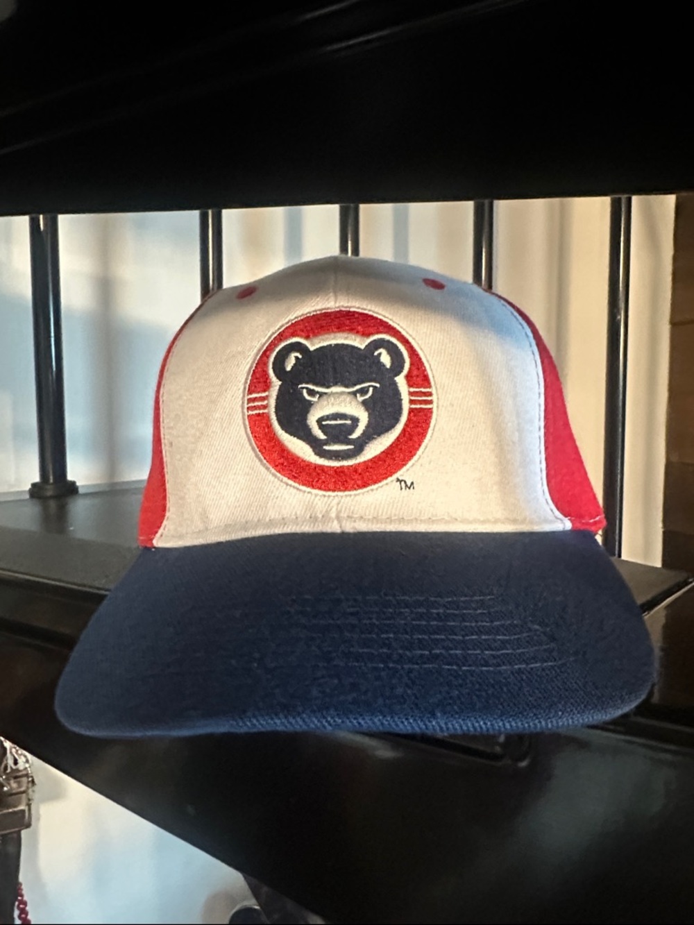 Southbend Chicago Cubs Retro Bear Logo Trucker Hat - White, Red, Navy